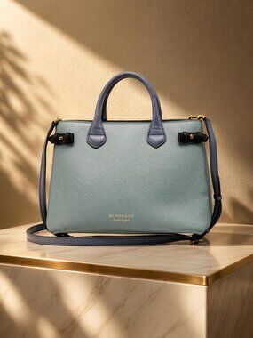 Authentic Burberry Banner Leather Satchel Bag 250-022026